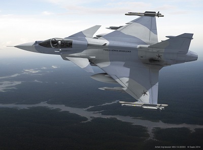 Brazil joins Sweden in becoming the launch customer for the next-generation Gripen. Photo by Saab.
