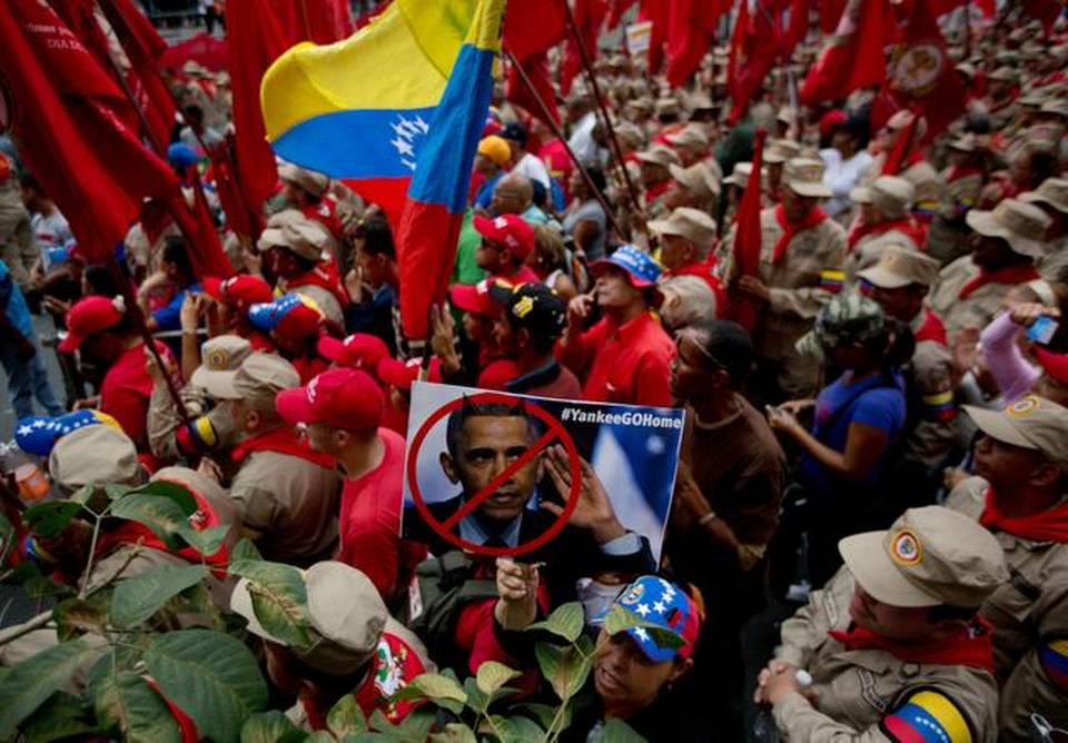 Maduro supporters celebrating the "anti-imperialist" law. Photo by AP
